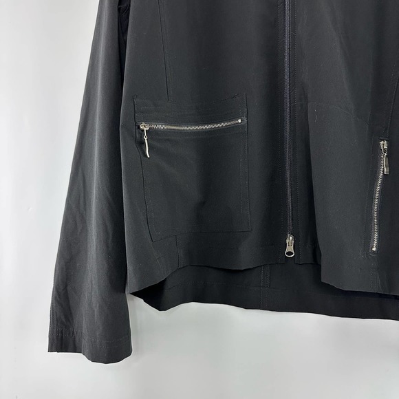 Chicos Lightweight Jacket Womens Size 3 US XL Black Full Zip Pockets Long Sleeve - Picture 4 of 7